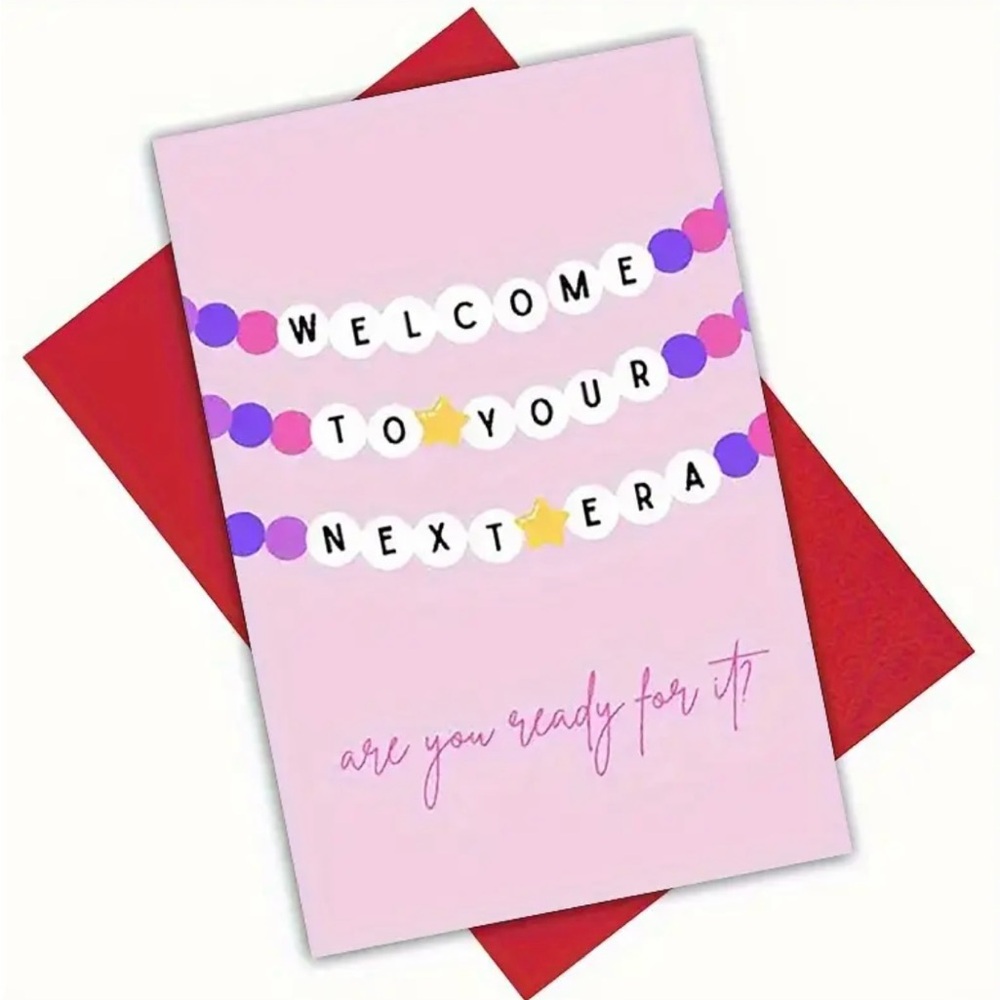 Welcome to Your Next Era Party Card